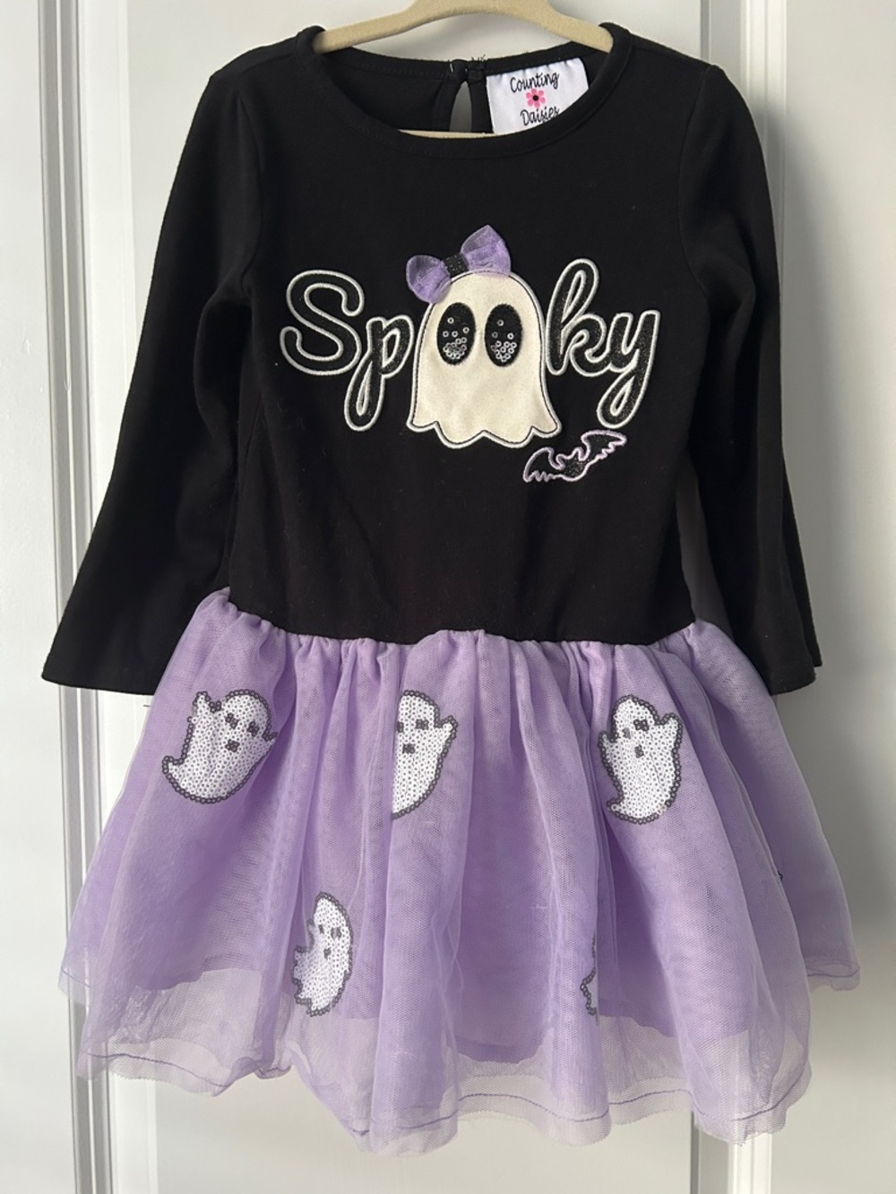 Girls' Black & Lavender 'Spooky' Ghost Tutu Costume Dress